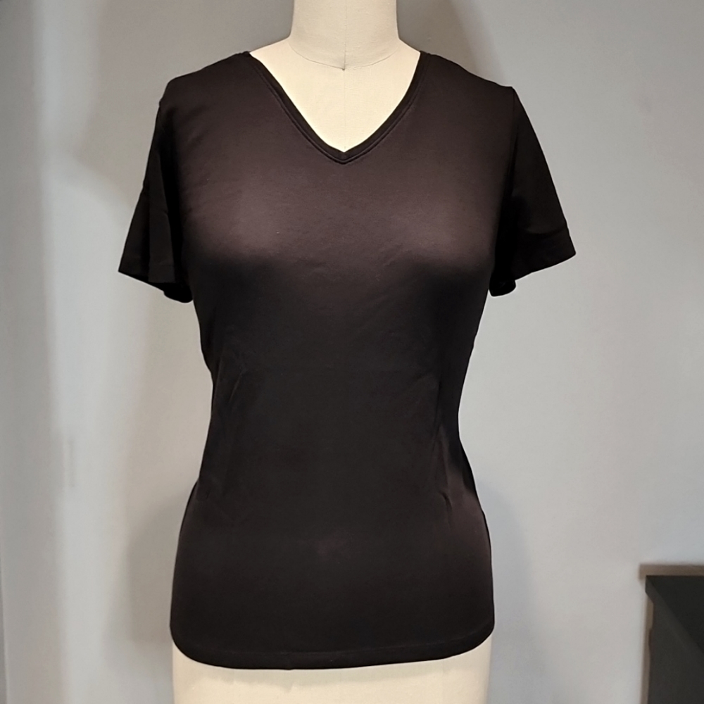 Basic Black V Neck Shirt